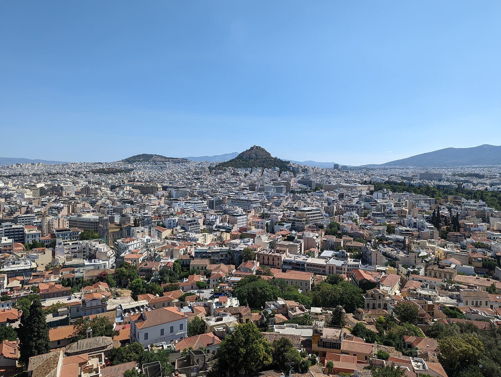 Athens spread beneath the Acropolis