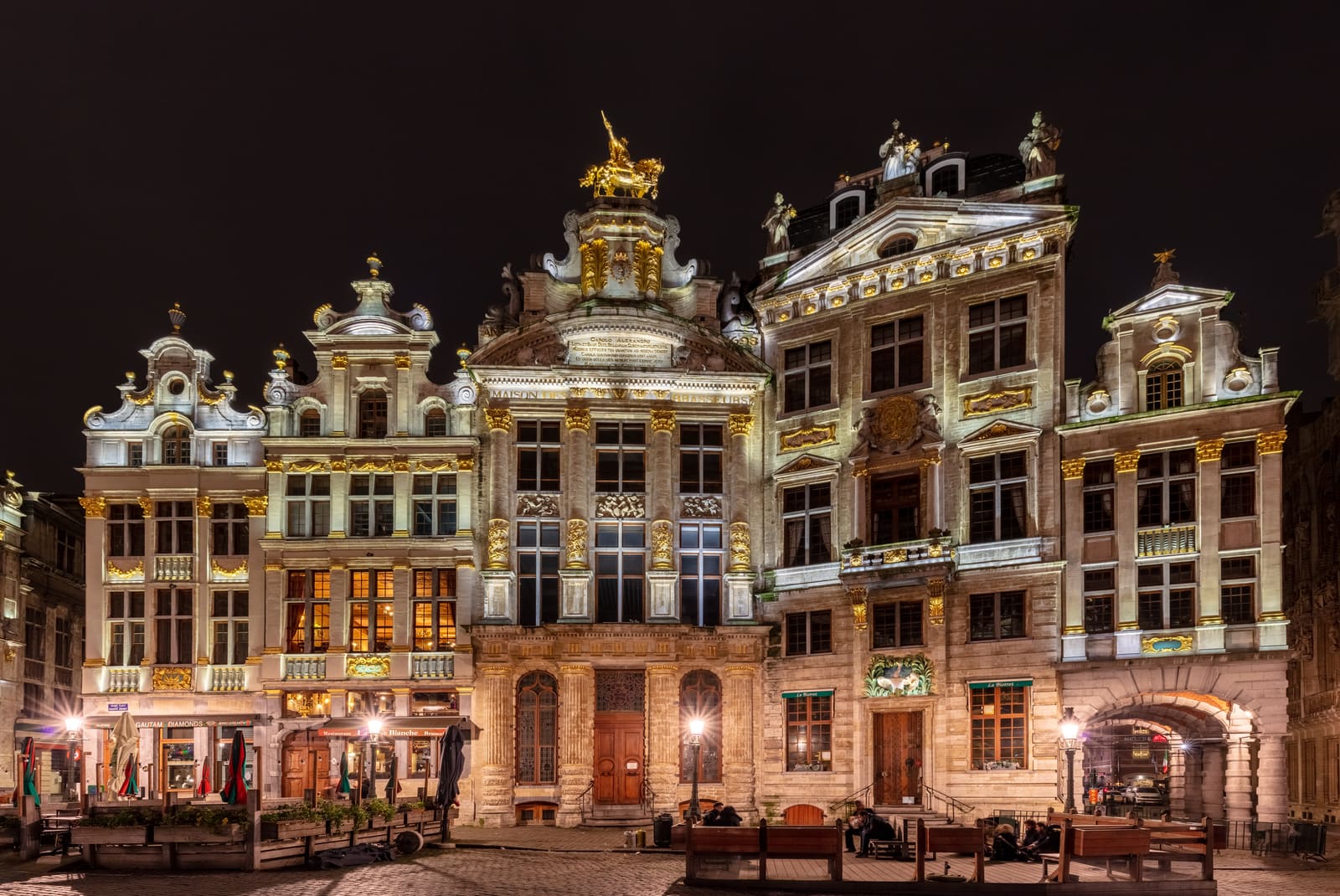 Gilded facades of the Grand-Place in Brussels