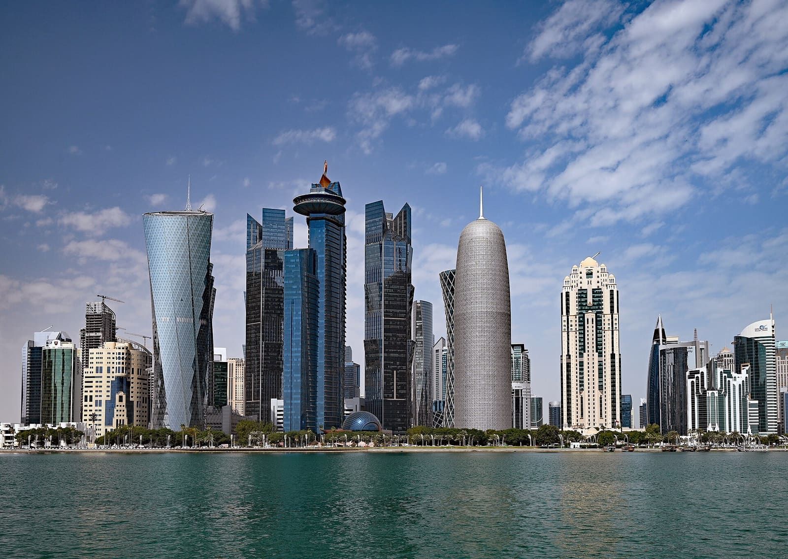 Doha’s West Bay skyline across the Corniche