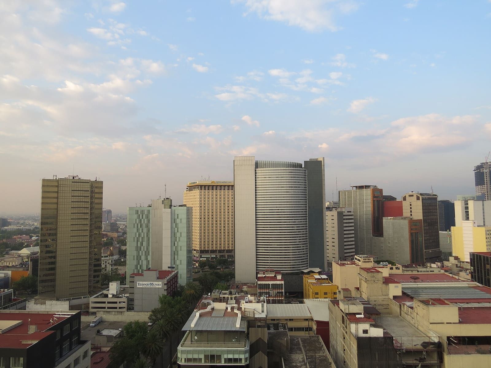 Paseo de la Reforma and the Mexico City skyline