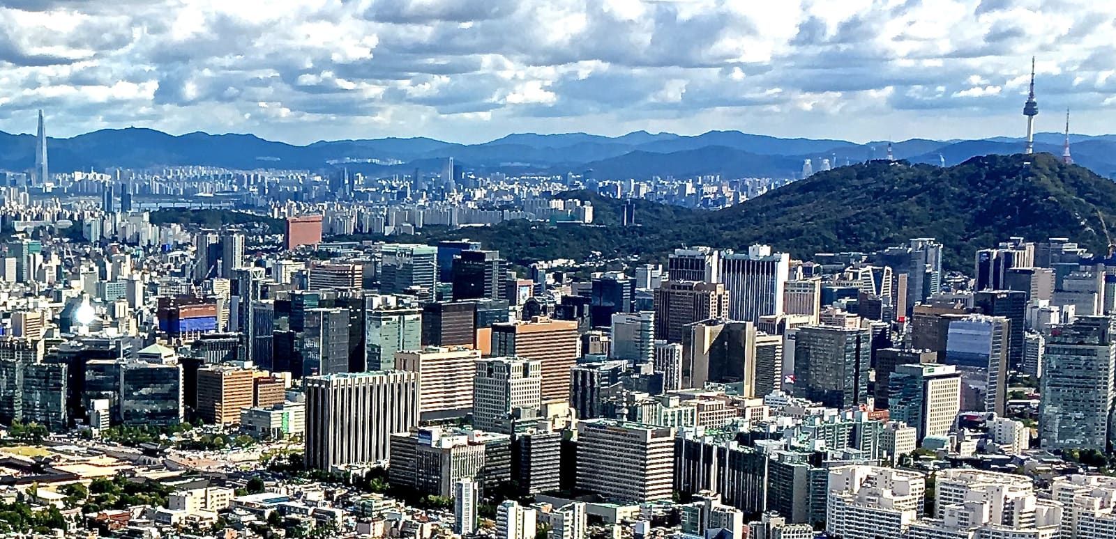 Lotte World Tower and Namsan Tower in Seoul