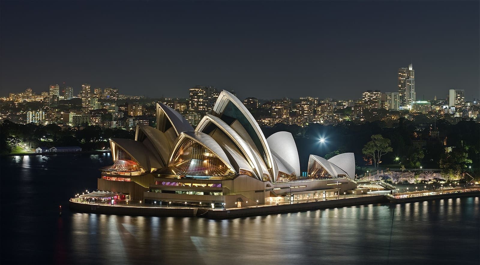 Sydney Opera House and Harbour Bridge at dusk